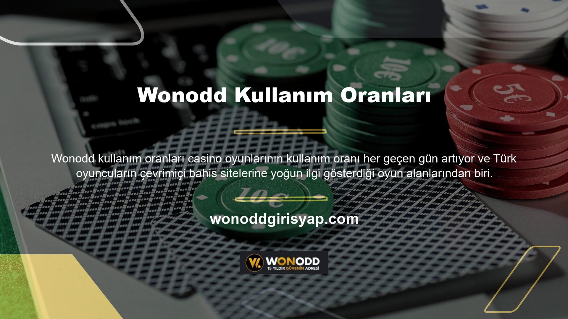 Türk oyuncuların ne istediğini anlamak için Wonodd web sitesi, Türk oyunculara çeşitli canlı casino oyun geliştiricileri tarafından sunulan en karlı ve ilgi çekici oyunları sunmaktadır